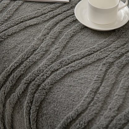 Winter Thickened Non-slip Blanket, Three-Dimensional Embossed Cotton Velvet Sofa Cover