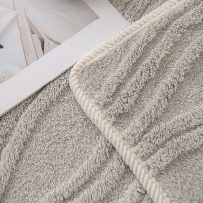 Winter Thickened Non-slip Blanket, Three-Dimensional Embossed Cotton Velvet Sofa Cover