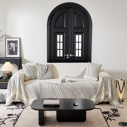 Cozy Striped Sofa Throw Blanket L Shaped Sectional Couch Covers Luxury Throws for Sofas