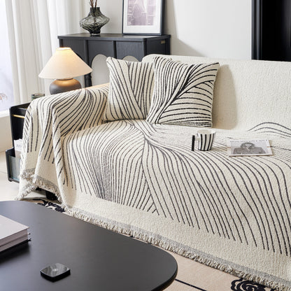 Cozy Striped Sofa Throw Blanket L Shaped Sectional Couch Covers Luxury Throws for Sofas