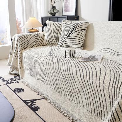 Cozy Striped Sofa Throw Blanket L Shaped Sectional Couch Covers Luxury Throws for Sofas