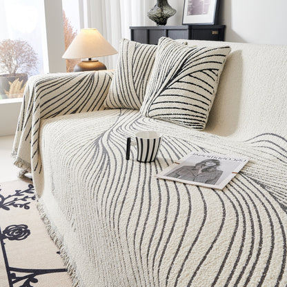 Cozy Striped Sofa Throw Blanket L Shaped Sectional Couch Covers Luxury Throws for Sofas