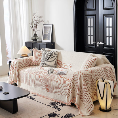 Cozy Striped Sofa Throw Blanket L Shaped Sectional Couch Covers Luxury Throws for Sofas
