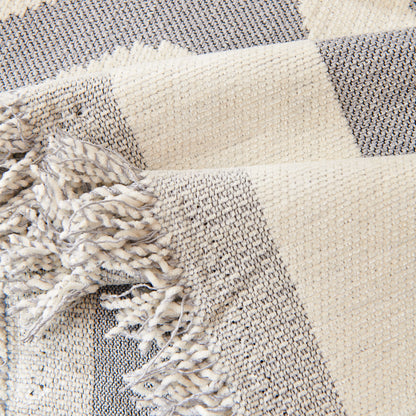 Chenille Geometric Sofa Throw Blanket, Boho Washable Furniture Throw Covers for Sofa