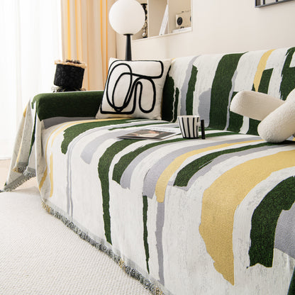 Colorful Chenille Sofa Throw Cover, Fashionable Soft Washable Couch Protector, Sectional Sofa Covers
