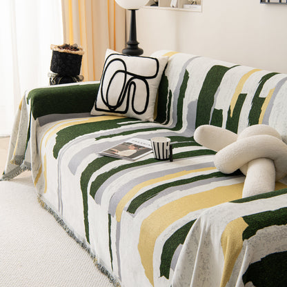 Colorful Chenille Sofa Throw Cover, Fashionable Soft Washable Couch Protector, Sectional Sofa Covers