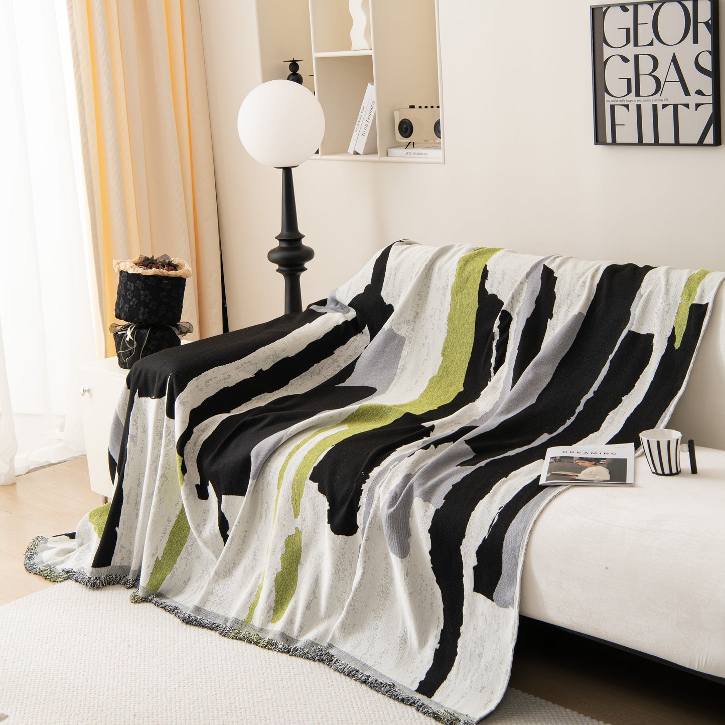 Colorful Chenille Sofa Throw Cover, Fashionable Soft Washable Couch Protector, Sectional Sofa Covers