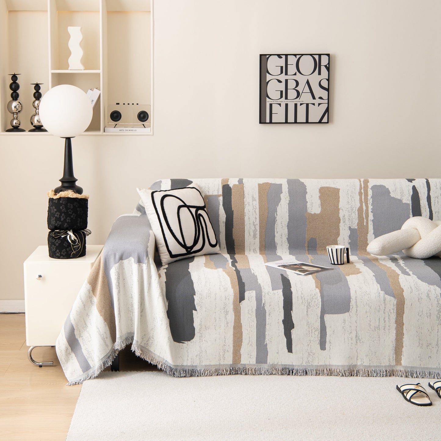 Colorful Chenille Sofa Throw Cover, Fashionable Soft Washable Couch Protector, Sectional Sofa Covers