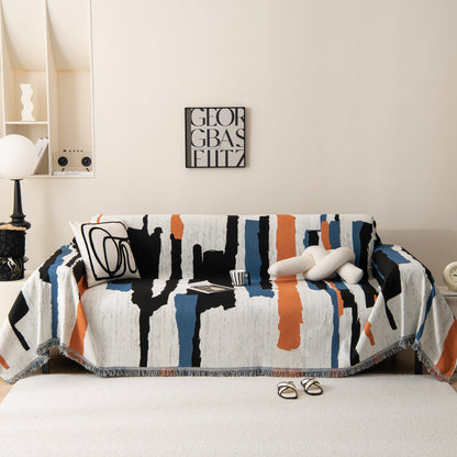 Colorful Chenille Sofa Throw Cover, Fashionable Soft Washable Couch Protector, Sectional Sofa Covers