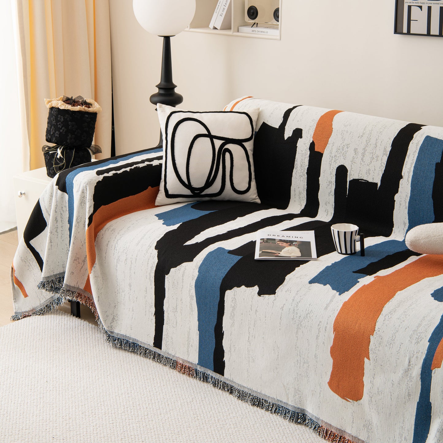 Colorful Chenille Sofa Throw Cover, Fashionable Soft Washable Couch Protector, Sectional Sofa Covers