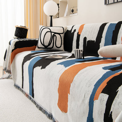 Colorful Chenille Sofa Throw Cover, Fashionable Soft Washable Couch Protector, Sectional Sofa Covers