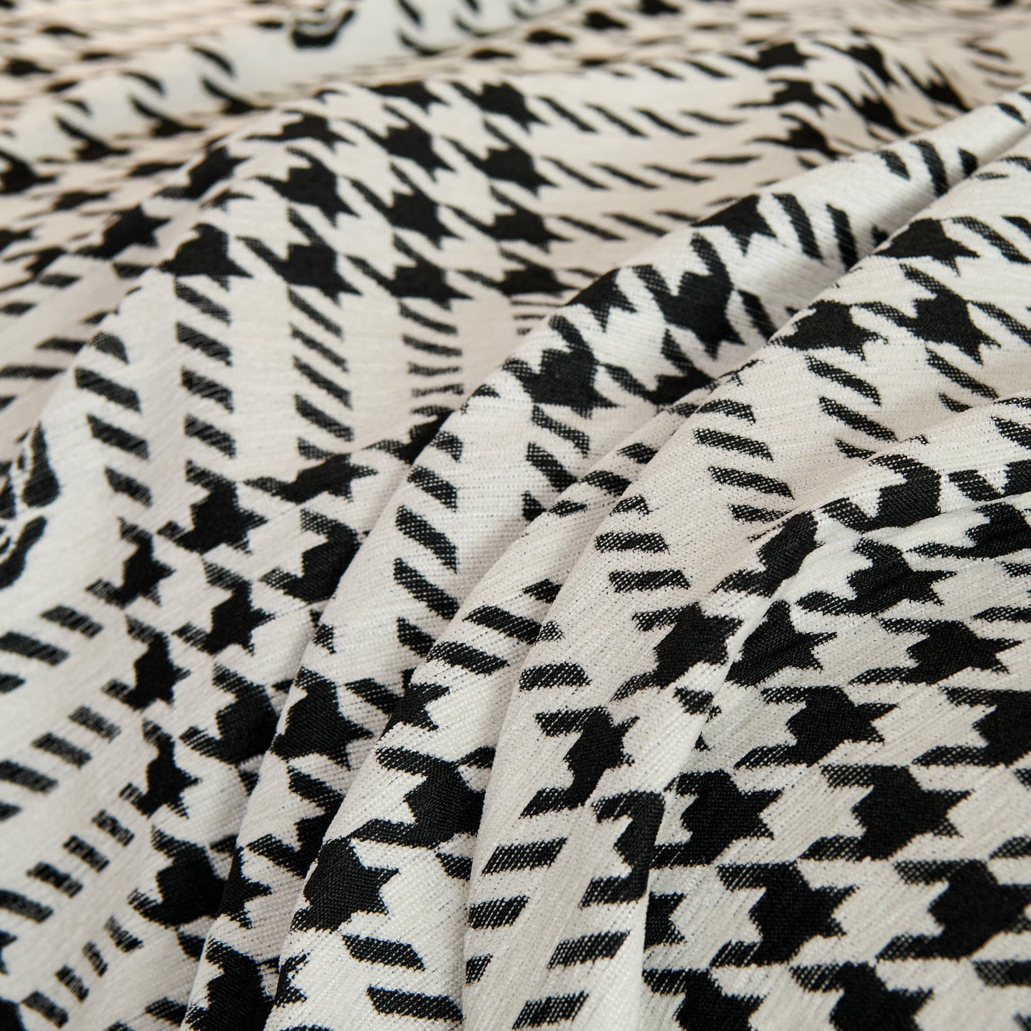 Chenille Houndstooth Sofa Throw Cover, Scratch Proof Cozy Throw Blankets for Couch