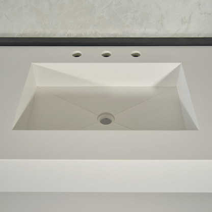 HANDCRAFTED CUSTOM QUARTZ SINK WITH SHIELF (QU-116)