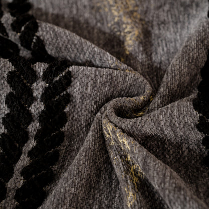 Boho Couch Throw Blanket with Textured Stripes, Sofa Cover for Living Room Decor