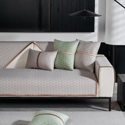 Geometric 3D Sofa Cover, Non-Slip Couch Protector for Seat, Backrest & Armrest