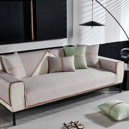 Geometric 3D Sofa Cover, Non-Slip Couch Protector for Seat, Backrest & Armrest