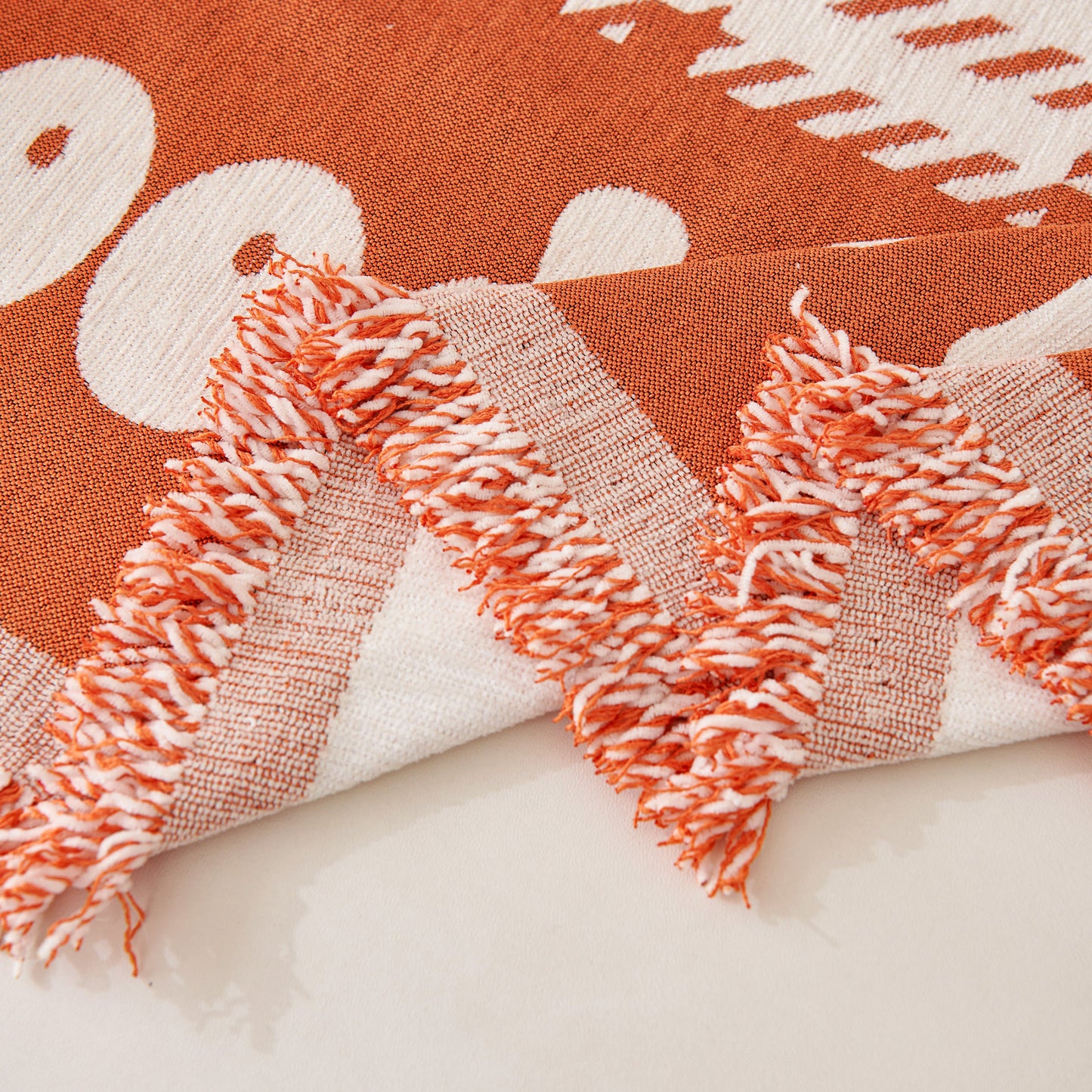 Chenille Houndstooth Sofa Throw Cover, Scratch Proof Cozy Throw Blankets for Couch