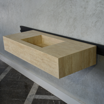 HANDCRAFTED CUSTOM TRAVERTINE SINK (TR-095)