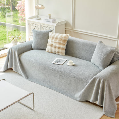 Thick Sherpa Fleece Sofa Protector Cover Stylish Durable Slipcovers for Couches and Chairs