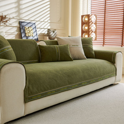 Chenille Sofa Cover Pet Mat, Non-Slip Couch Protector for Sectional & L-Shaped Sofas