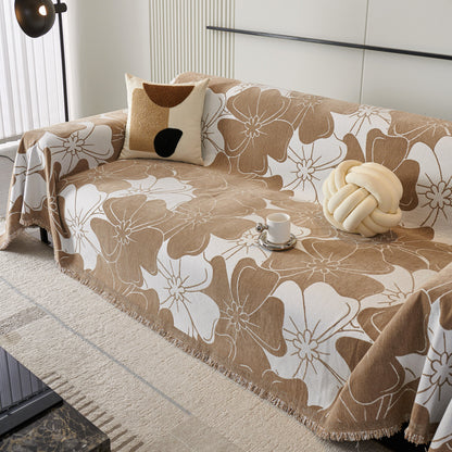 Decorative Throw Blankets for Sofa, Oversized Pretty Floral Throws for Sofas