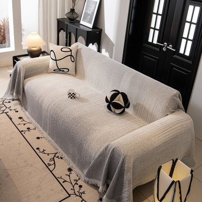 Modern Textured Sofa Cover Blanket, Tightly Woven Pet Sofa Throw for Sectional Couches