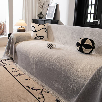 Modern Textured Sofa Cover Blanket, Tightly Woven Pet Sofa Throw for Sectional Couches