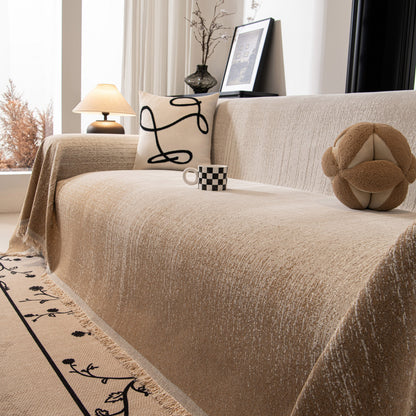 Modern Textured Sofa Cover Blanket, Tightly Woven Pet Sofa Throw for Sectional Couches