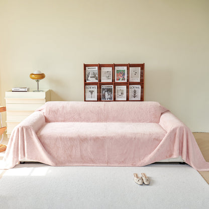 Faux Fur Smooth Plush Comfy Couch Covers, Soft Thicked Durable Blankets and Throws for Sofas