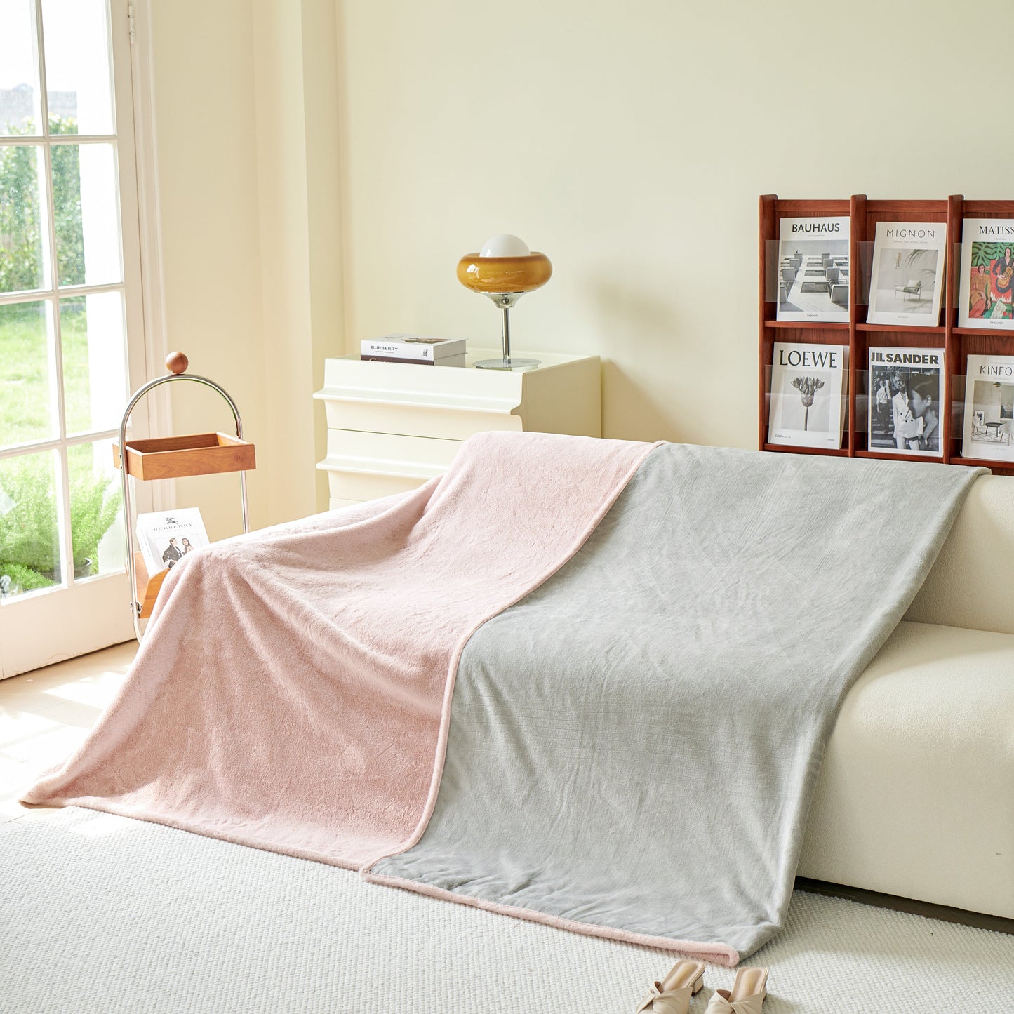 Faux Fur Smooth Plush Comfy Couch Covers, Soft Thicked Durable Blankets and Throws for Sofas