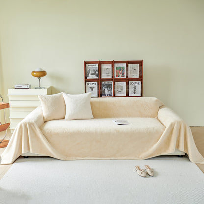 Faux Fur Smooth Plush Comfy Couch Covers, Soft Thicked Durable Blankets and Throws for Sofas