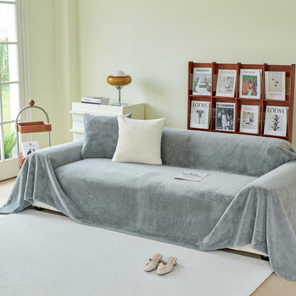 Faux Fur Smooth Plush Comfy Couch Covers, Soft Thicked Durable Blankets and Throws for Sofas