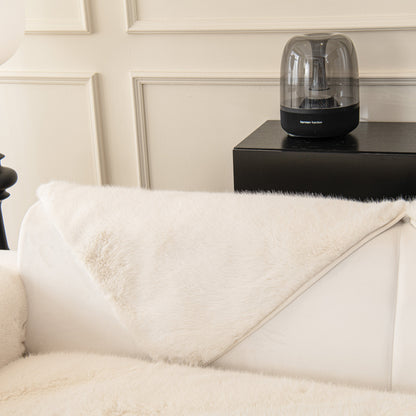 Faux Mink Velvet Luxury Fluffy Sofa Cushion, Winter Warm Thick Plush Non-slip Sofa Covers
