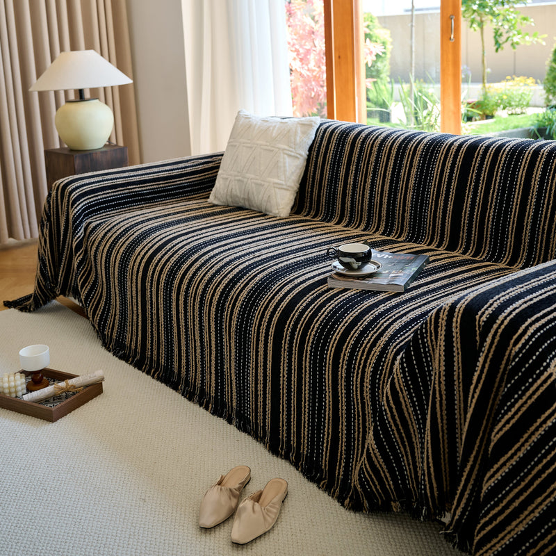 Vintage-Inspired Striped Blankets for Couch Covers Luxury Couch Throw Cover, view 2