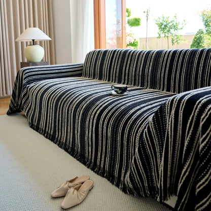 Vintage-Inspired Striped Blankets for Couch Covers Luxury Couch Throw Cover with Timeless Elegance