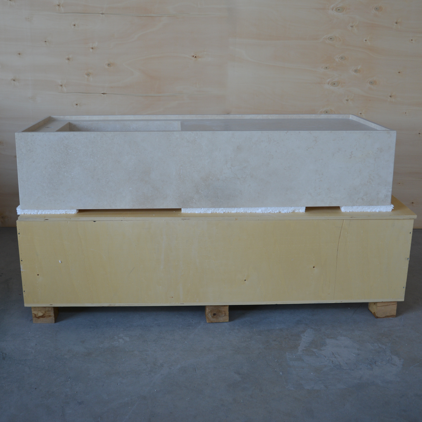 HANDCRAFTED CUSTOM TRAVERTINE SINK (TR-116)