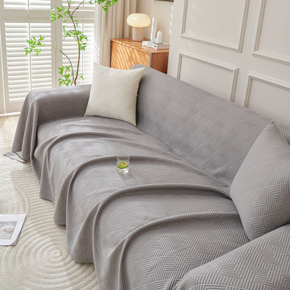 Cooling Scratch Proof Large Sofa Throw Cover, Geometric Texture Couch Protector