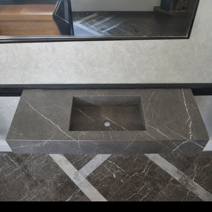HANDCRAFTED PIETRA GREY ENGINEERED PORCELAIN SINK (ES-065)