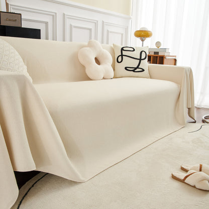 Teddy Throw Blanket and Stylish Slipcover for Couch, Waterproof Sofa Cover for Pets