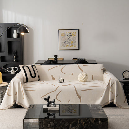Modern Abstract Couch Cover Blanket, Decor Furniture Protector for Sectional Sofa