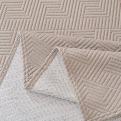 Cooling Scratch Proof Large Sofa Throw Cover, Geometric Texture Couch Protector