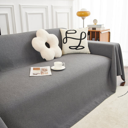 Teddy Throw Blanket and Stylish Slipcover for Couch, Waterproof Sofa Cover for Pets