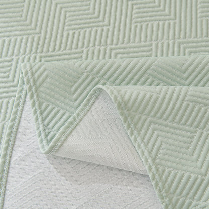 Cooling Scratch Proof Large Sofa Throw Cover, Geometric Texture Couch Protector