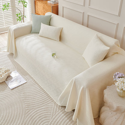Cooling Scratch Proof Large Sofa Throw Cover, Geometric Texture Couch Protector