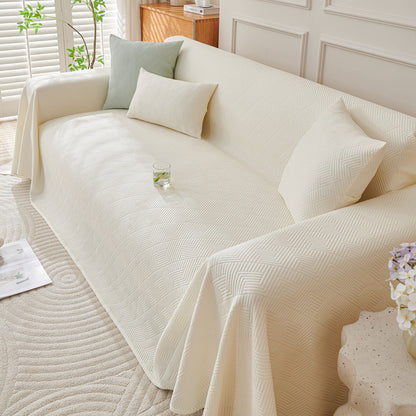 Cooling Scratch Proof Large Sofa Throw Cover, Geometric Texture Couch Protector