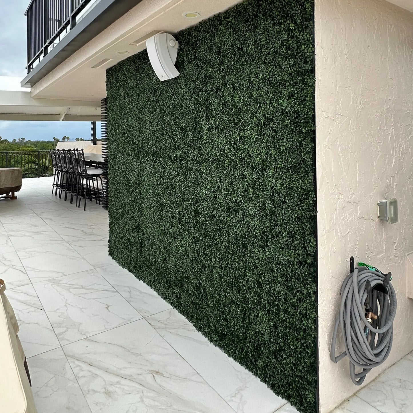 Dark Boxwood Artificial Vertical Garden Green Wall Panel Set of 6 66 SQ FT – UV Resistant – Commercial Grade