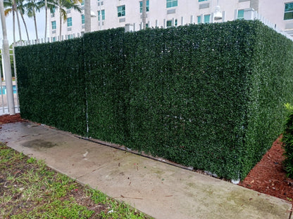 Dark Boxwood Artificial Vertical Garden Green Wall Panel 40×40in 11 SQ FT – UV Resistant – Commercial Grade