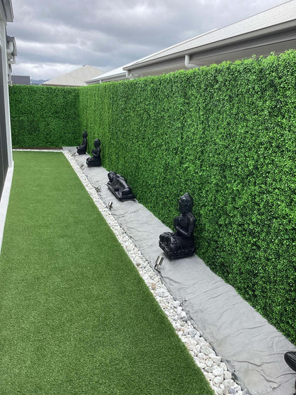 Bright Boxwood Artificial Vertical Garden Green Wall Panel 40×40in 11 SQ FT – UV Resistant – Commercial Grade