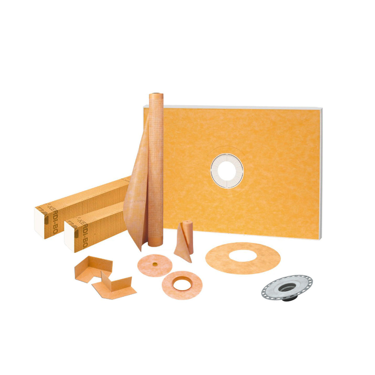 The Original™ Deluxe 48" x 48" Shower Conversion Kit with Orange Waterproof Board
