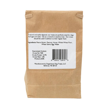Bag O' Bones Peanut Butter & Honey Dog Biscuits | 20 Biscuits | Dogalicious